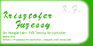 krisztofer fuzessy business card